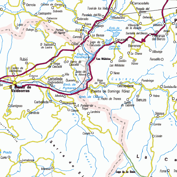 Mapa de los accesos a Puente